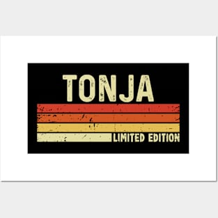 Tonja Name Vintage Retro Limited Edition Gift Posters and Art